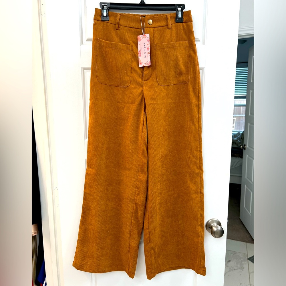 SheinMOD corduroy wide leg trousers